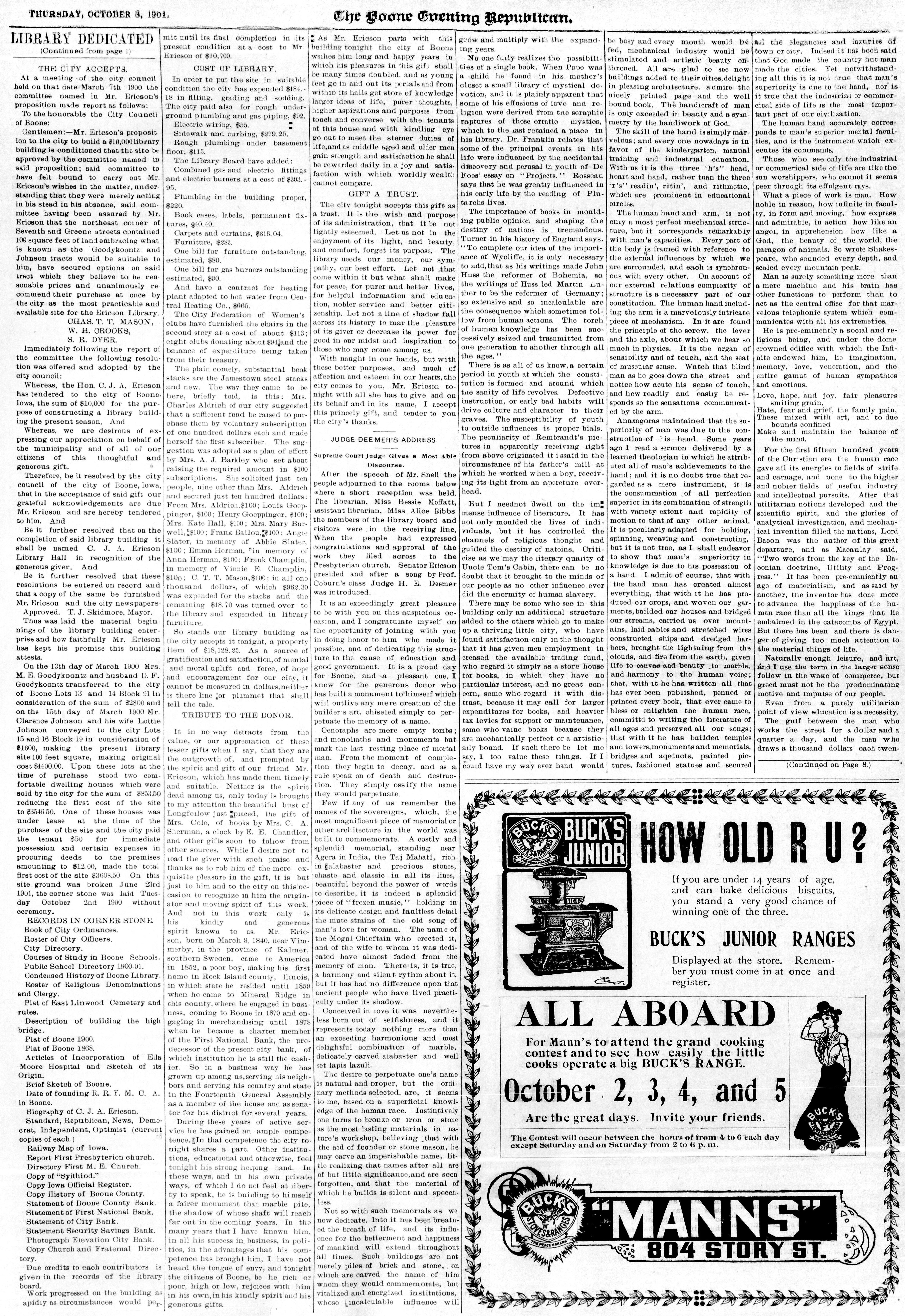 Page 2 of The Evening Republican,published in Boone, Iowa on Thursday, October 3rd, 1901.jpeg